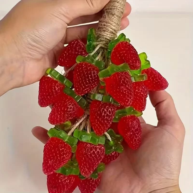 Stampo in silicone per candele di fragole 3D Kit per realizzare candele di frutta carine Artigianato fatto a mano fai-da-te per la decorazione della casa della festa nuziale di San Valentino