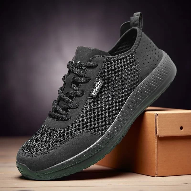 Summer Men's Fashion Sneakers Lightweight and Breathable Mesh Shoes Slip-on Casual Hiking Boot Walking Shoes