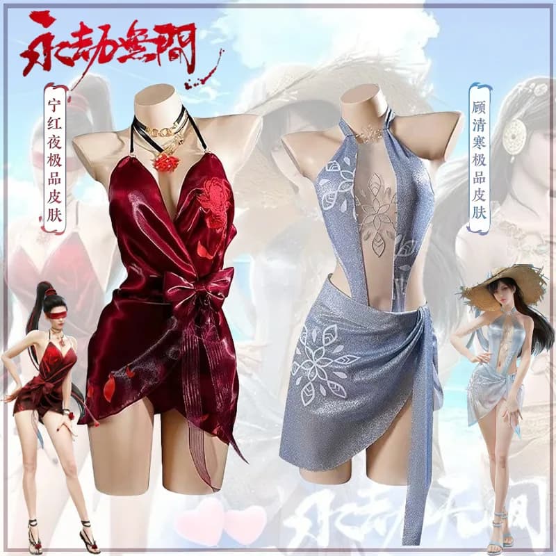 Costume per performance di gioco di ruolo Eternal Tribulation Party, abito rosso sexy