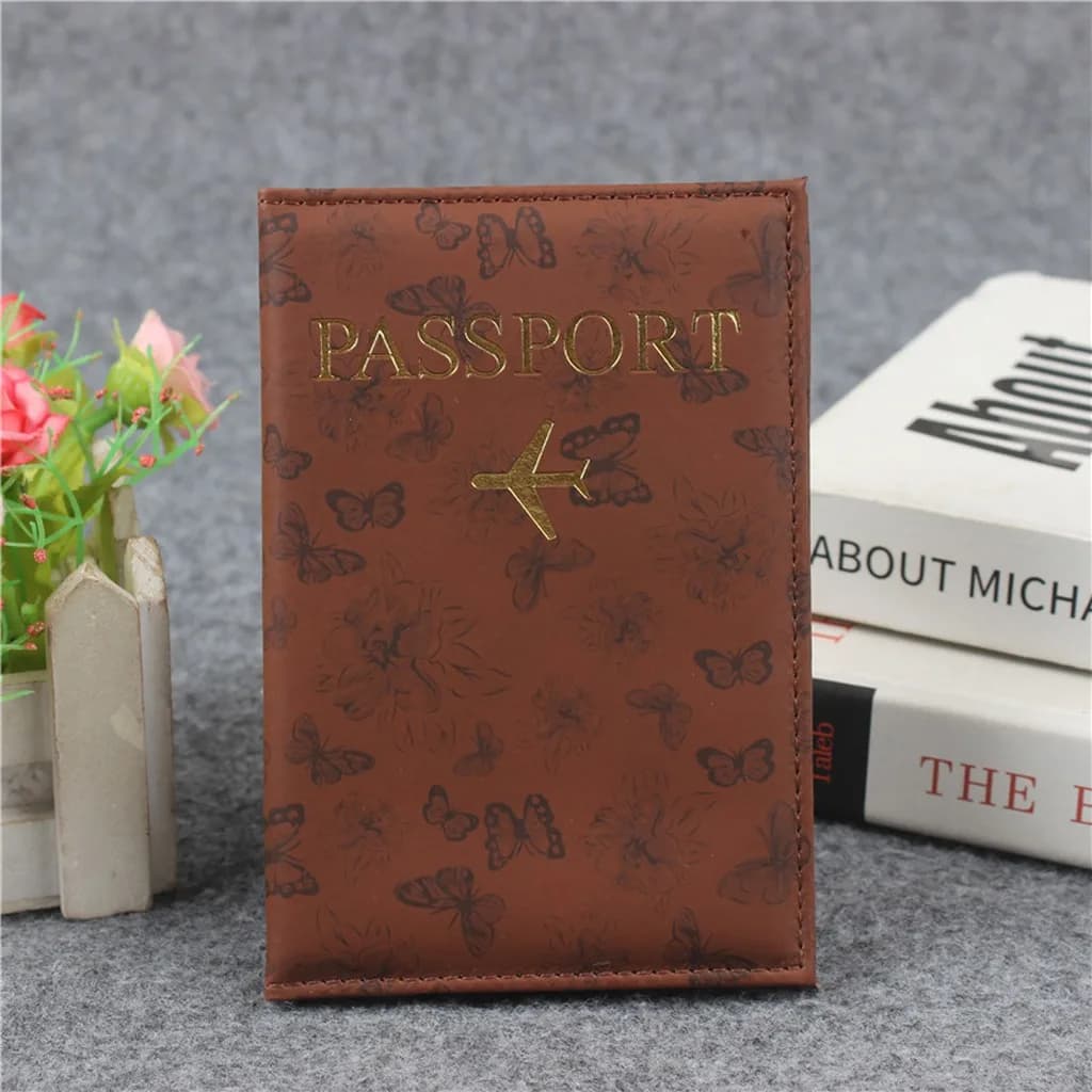 Passport Cover Butterfly Embossed Card And Id Holder Passport Wallet Passport Card Holder For Travel Document Bank Card