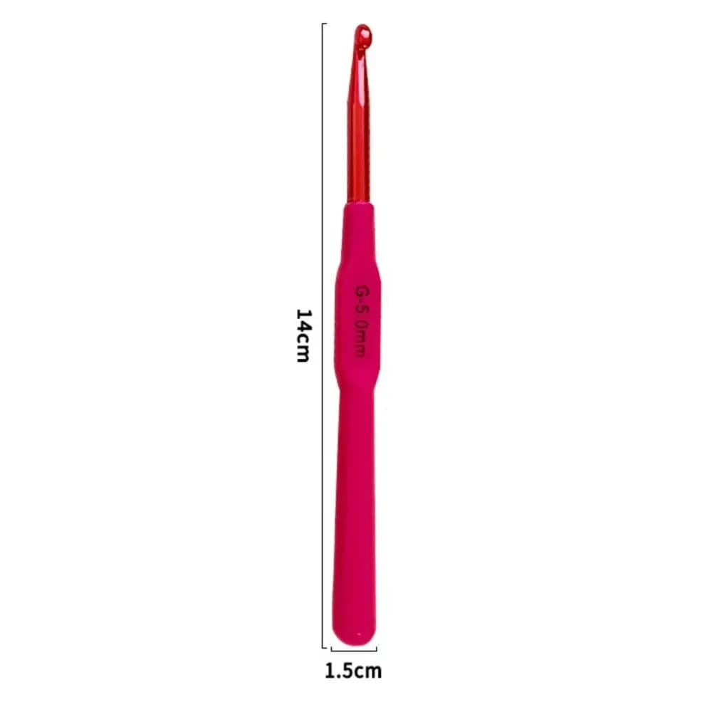 Nuove ferri da maglia in alluminio Aghi per uncinetto multidimensione lunghi Strumento per tessitura Accessori per cucire fai-da-te