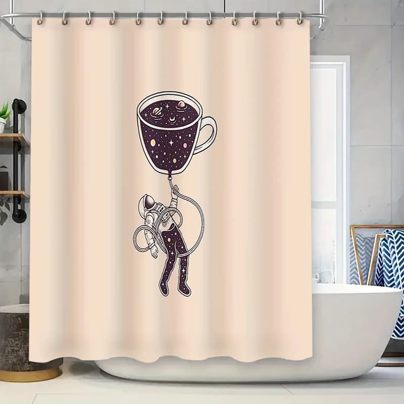 Astronauta spaziale Galassia Tenda da doccia Nebulosa Cielo stellato Universo Decorazioni per la casa Set da bagno Arazzo artistico moderno