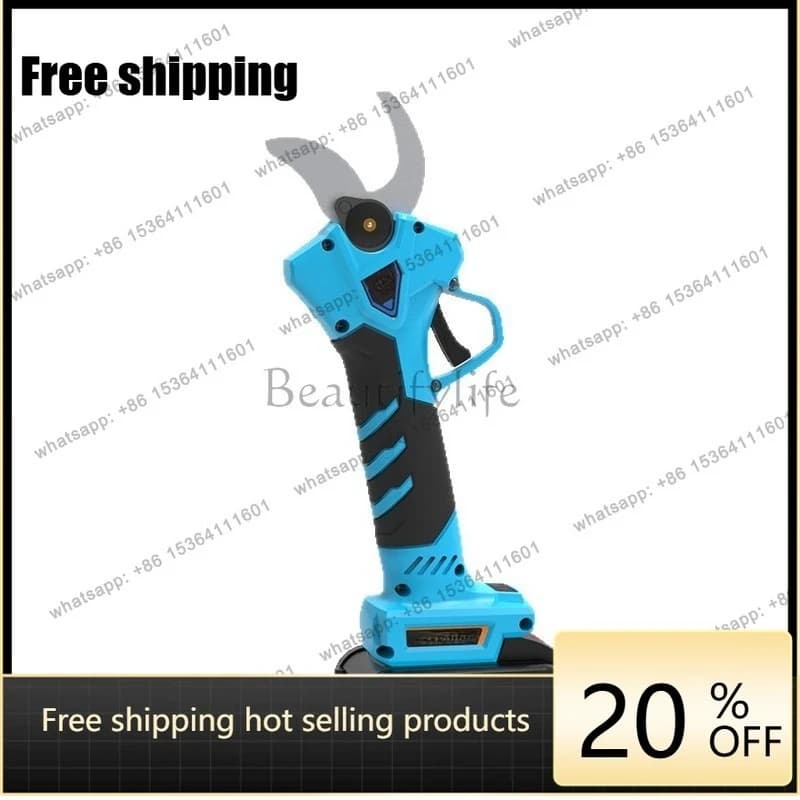 Battery style 32mm large opening electric scissors tree pruning fruit tree pruning shears garden electric scissors