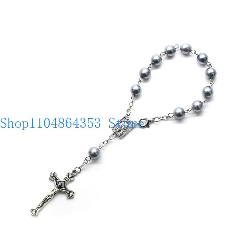 Rosari da Dito con Perle da 8mm, Rosari per Battesimo, Bomboniere per Prima Comunione, Regalo per Festa di Battesimo