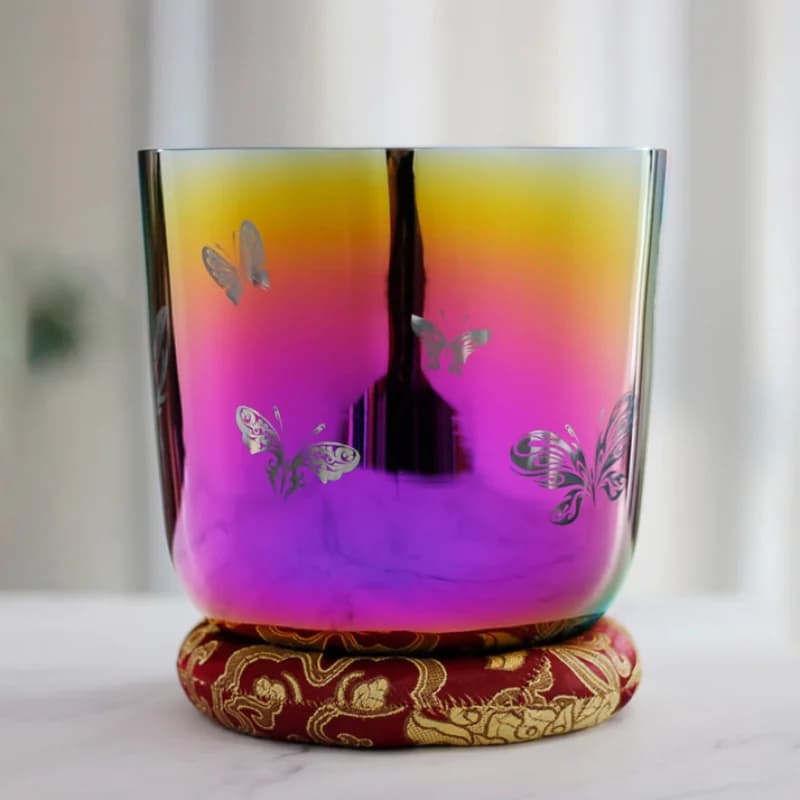 Crystal Singing Bowl Sound Healing Meditation 432Hz Sing Bowls Yoga Relaxation Decorative Quartz Bowl Music Therapy Instrument
