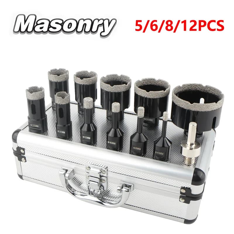 5/6/8/12 Pz Set M14 Filo Brasato Diamante Punta di Perforazione A Secco Foro Sega Per Piastrelle di Ceramica Porcellana Granito Marmo strumenti di apertura del foro