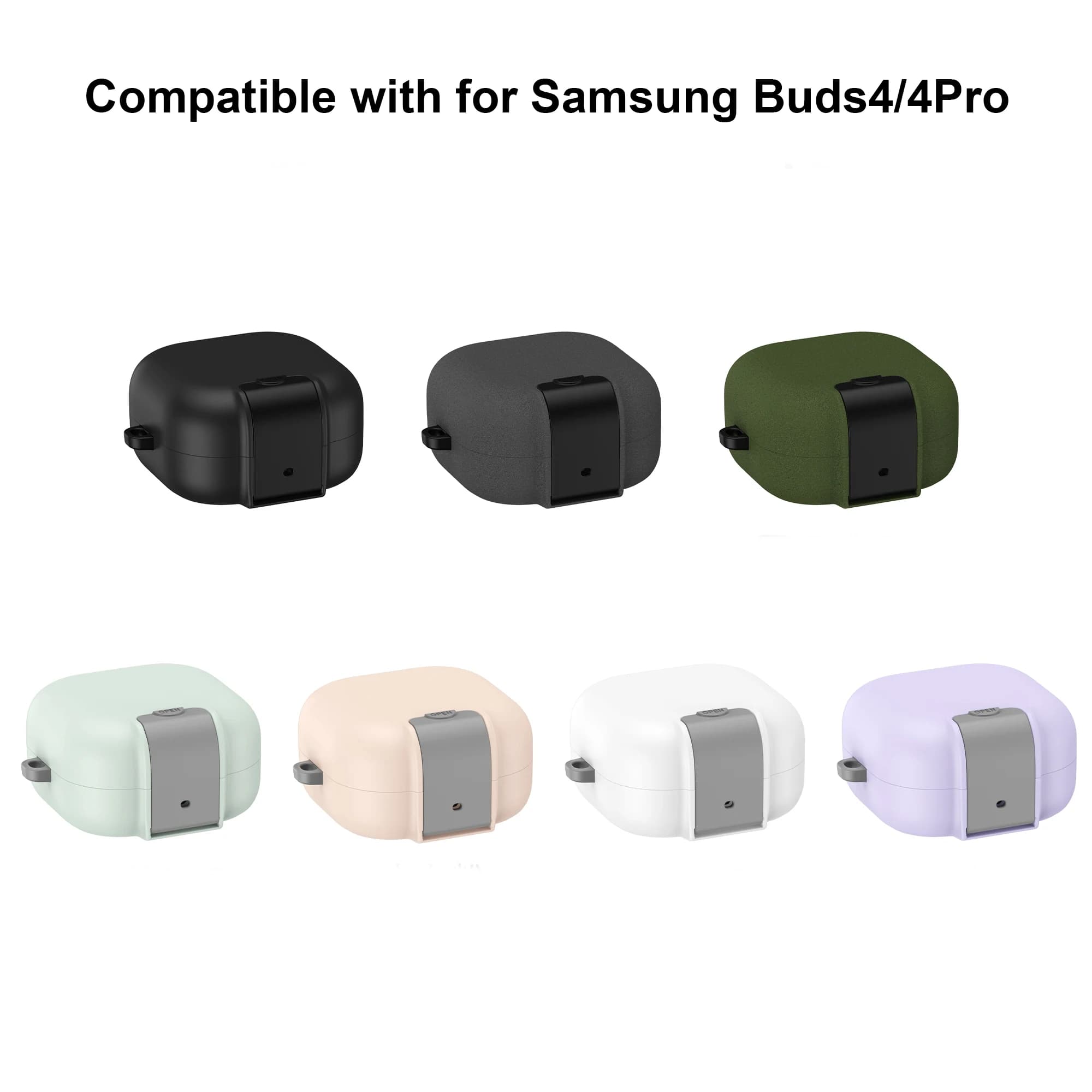 Custodia Protettiva per Auricolari Wireless Samsung Galaxy Buds 4/Buds 4 Pro, Scatola di Protezione per Galaxy Buds4/Buds 4Pro