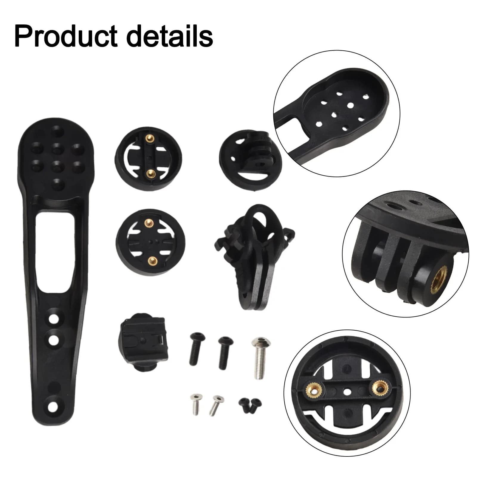 Supporto per computer da manubrio per bici da corsa con 4 basi/1 supporto per luce per Canyon H31 CP10 CP20 per Garmin/Bryton