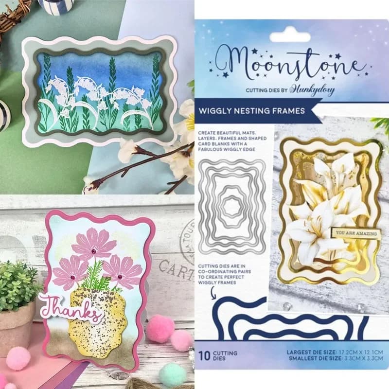 MERMAZING Home Sweet Sunshine Book Vase Siren Painter Hearts with Semi Cottage Metal Fustelle Timbro Greeting Card DIY