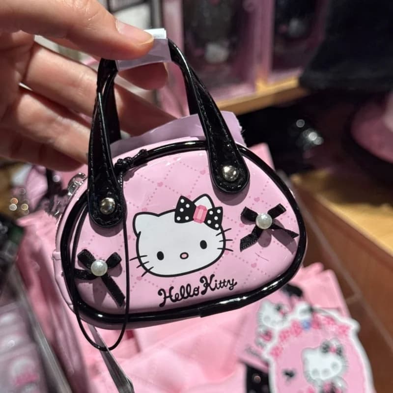 Kawaii Sanrio HelloKitty Quilted Storage Pouch for Cards Earphones Camera Cute Anime Cartoon Durable Lightweight Scratch Toys