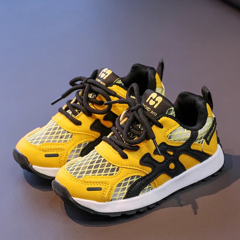 Women's Casual Shoes For Kids Summer Soft Sneakers Boys Girls Running Shoes For Outdoor Non-slip Kids Yellow Non-slip Training Shoes