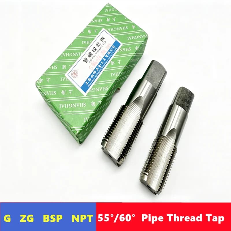 HSS Pipe Thread Tap 1/8 1/4 3/8 1/2 3/4 1 Inch 2 Inch G ZG BSP NPT 55 °/60 ° , For Internal Thread Tapping Tools in Water Pipes
