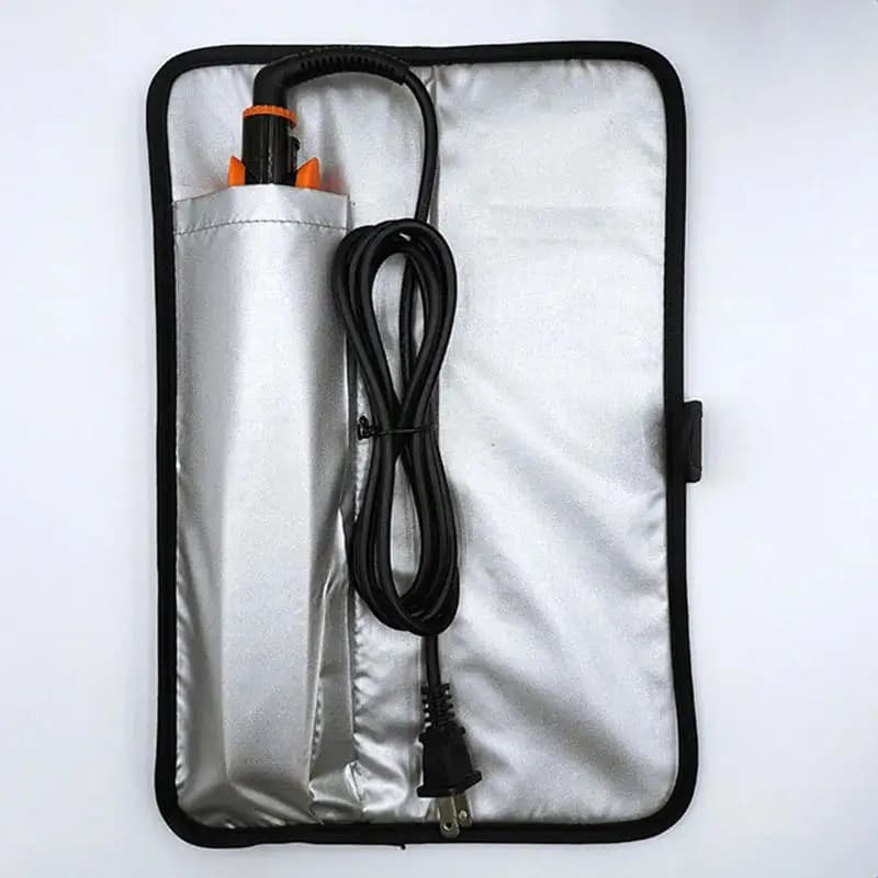 Custodia per tappetino per piastra per capelli Custodia per ferro arricciacapelli Custodia per ferro per bigodino per capelli Tappetino resistente al calore per accessori per lo styling dei capelli