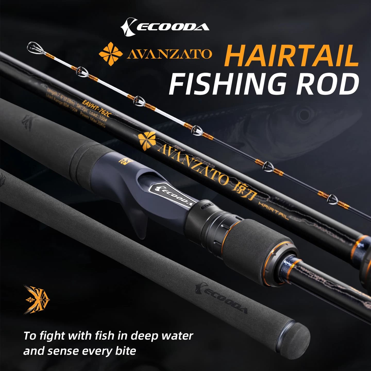 Canna da pesca a coda di pelo Ecooda Avanzato EAVHT 30T canna in carbonio vuota in fibra di carbonio inversa a tre strati