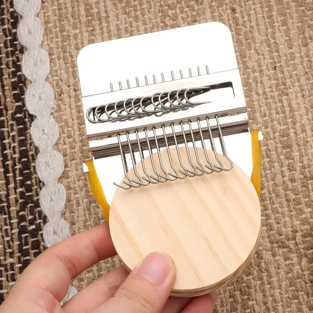 Jeans Clothes Makes Beautiful Stitching Wooden Speedweve Type Weave Tool Darning Machine Loom Small Loom Fun Mending Loom