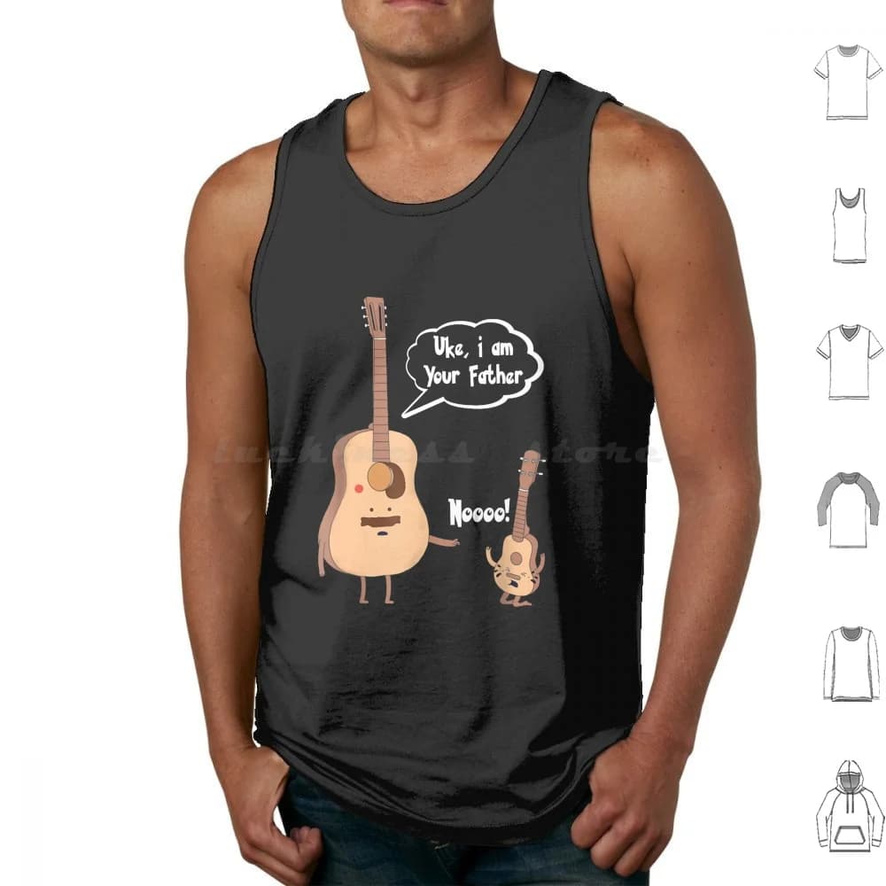 Uke I Am Your Father T Ukulele Chitarra Musica Canotte Gilet senza maniche Divertente Chitarrista Guitarrista Compleanno Natale