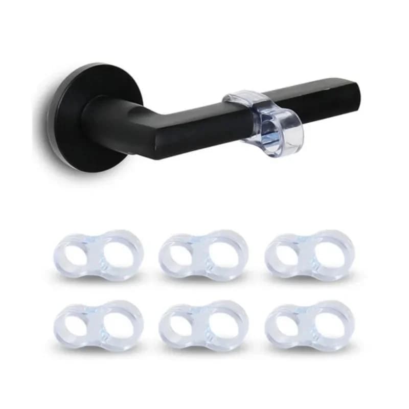 Set di 4 Protezioni in Silicone per Maniglie delle Porte, Ammortizzatori Antiurto per Maniglie, Anelli Anti-Collisione per Mobili Domestici