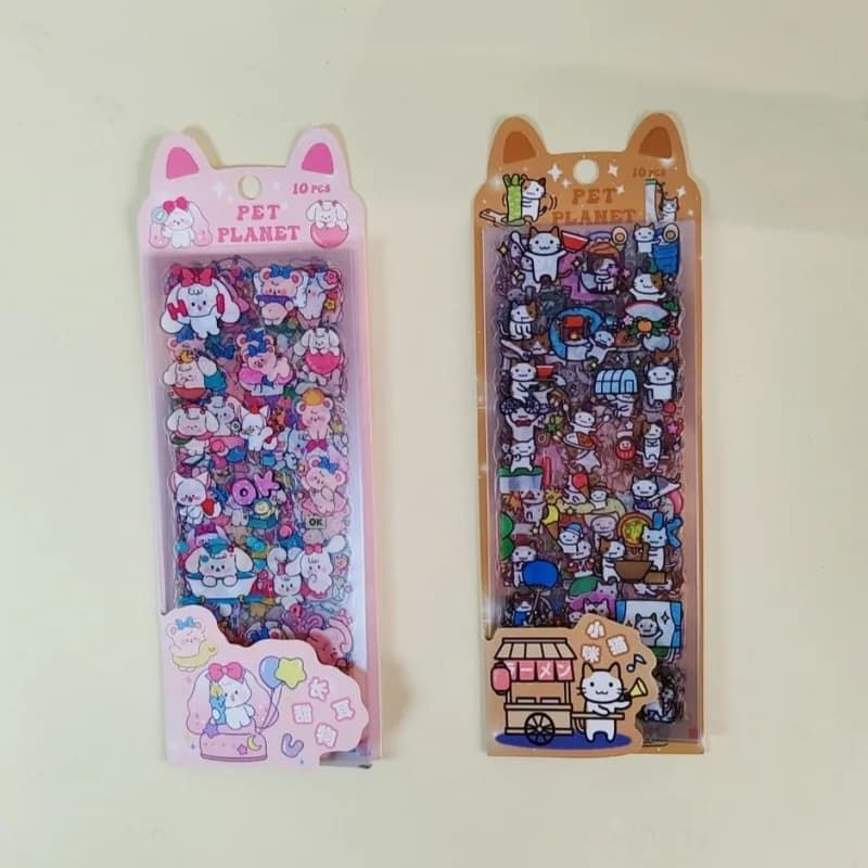 Confezione da 10 Fogli di Adesivi a Tema Rana Cartoon, Decalcomanie Kawaii in PET per Biciclette, Ideali per Studenti, Fai da Te, Creazione di Biglietti, Album, Planner, Quaderni, Regali