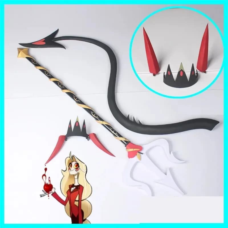 Hazbin Hotel Charlie Momningstar Cosplay Horn with code Copricapo Spilla Hair clip Anime Halloweens;2'd,5.h;