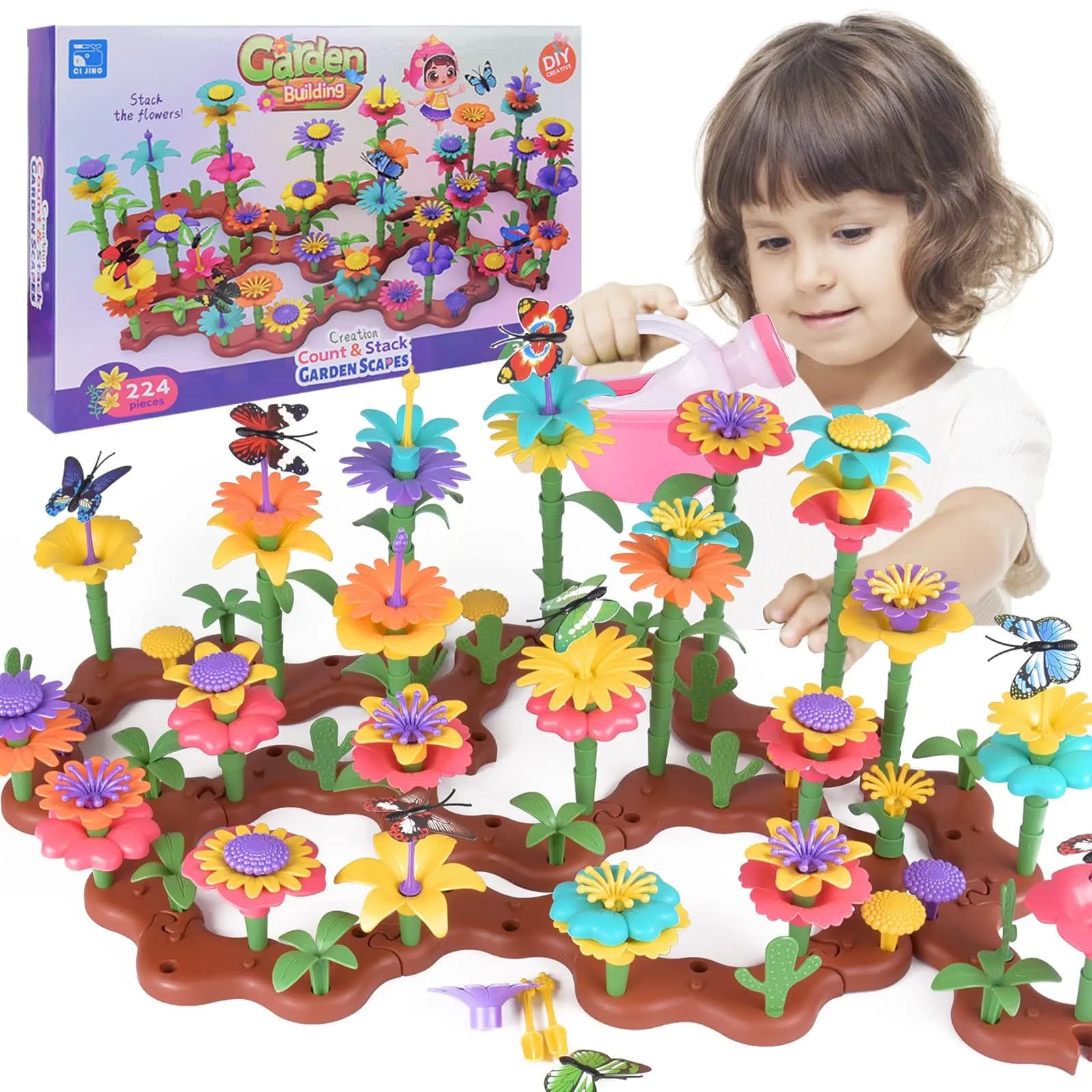 Crescere la loro immaginazione con il giocattolo educativo da costruzione del giardino dei fiori STEM: regalo perfetto per ragazzi e ragazze di 3-7 anni!