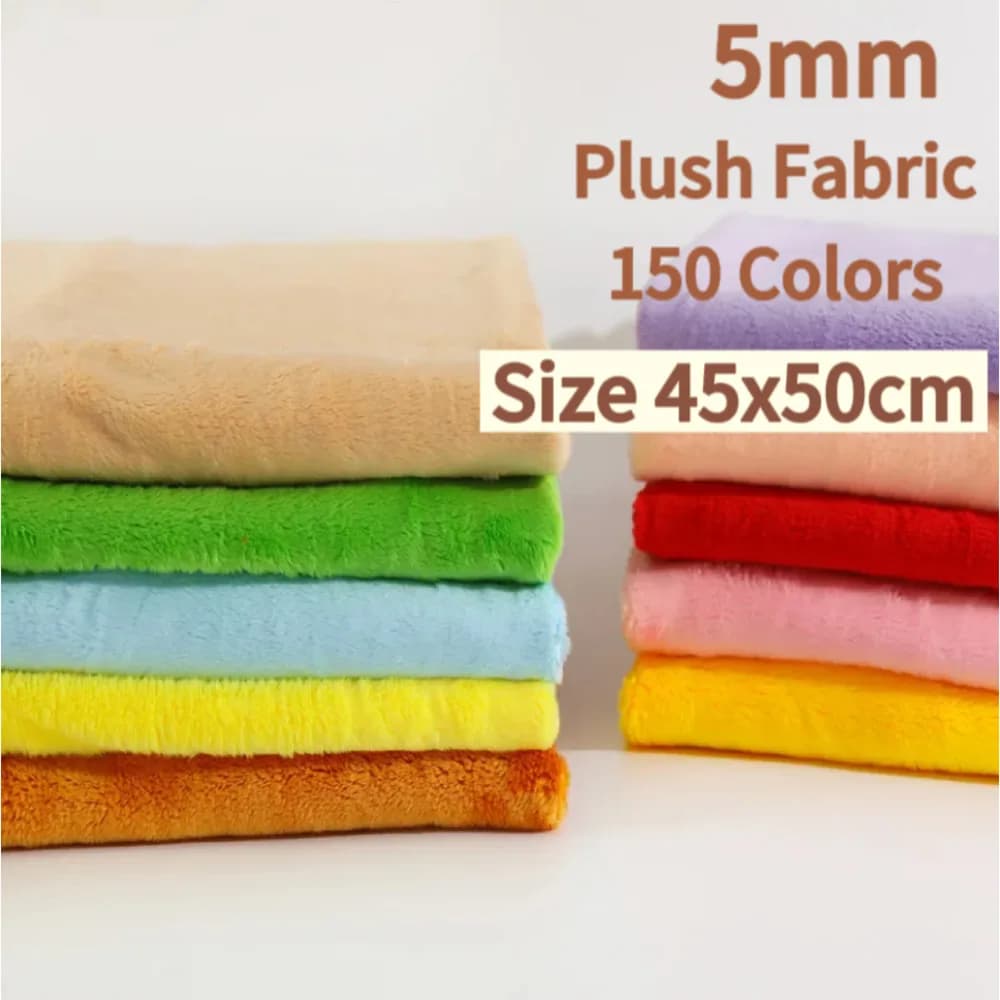 Sewbato 5mm tessuto peluche tessuto Super morbido 45x50cm fatto a mano fai da te cucito cuscino bambola giocattolo tessuto per la casa 150 colori