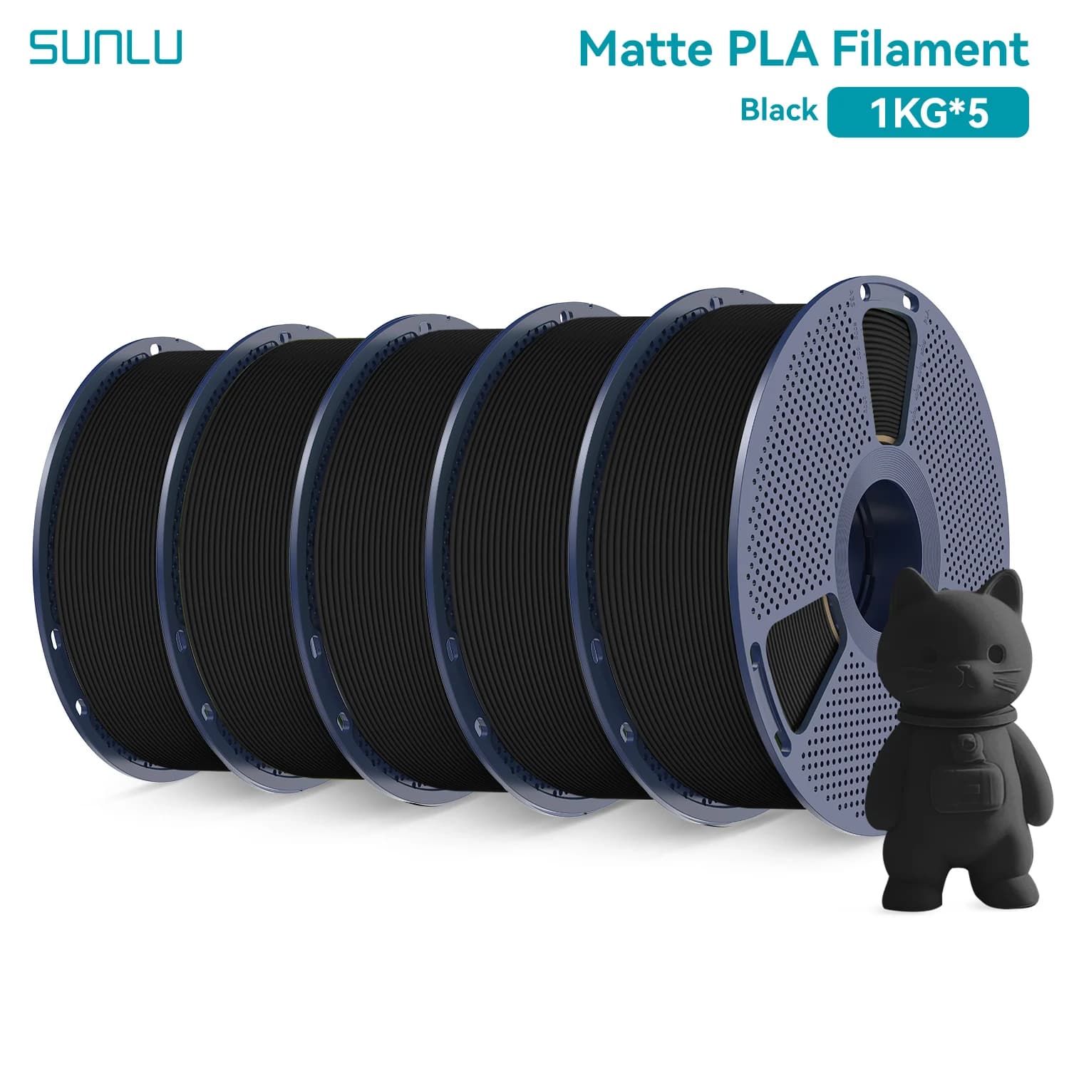 SUNLU 5KG PLA Matte Filamento Stampante 3D 1.75mm 1KG/Rotolo Texture Smerigliata Neatamente Ferita Per FDM 3D Filamenti di Stampa Nave Veloce