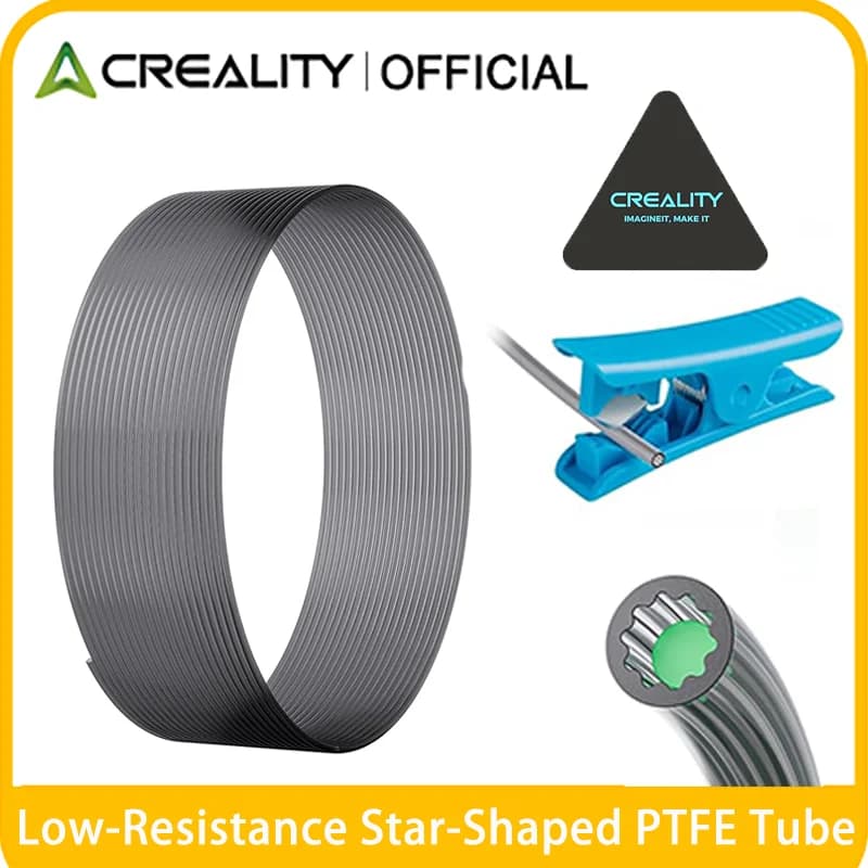 Low Star PTFE Tube Creality Resistance with Taglierina, Ultra-Smooth Flow, Heat Resistant, 3D Printer Parts FDM
