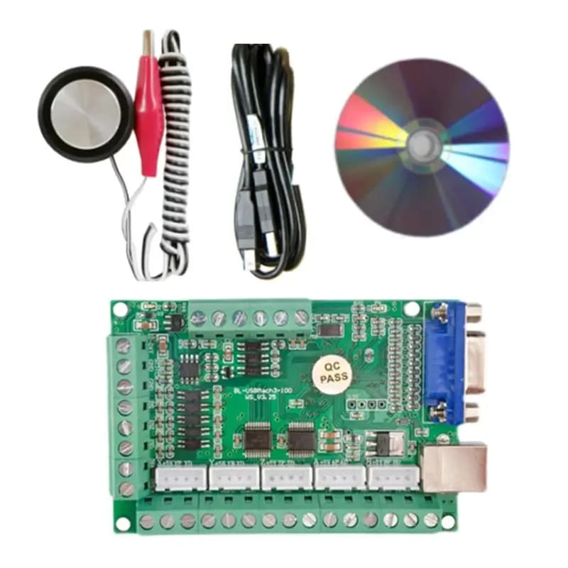 LIKE WISH Mach3 V3.25 USB Driver 5 Axis Movement Controller CNC Card with Z Tool Setting for CNC Router, Cutting, Engraving, Milling