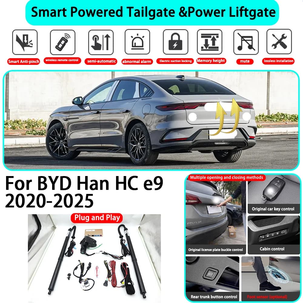 Kit Portellone Elettrico Automatico Intelligente OEM per BYD Han HC e9 2020-2025, Chiusura con Chiave, Plug and Play