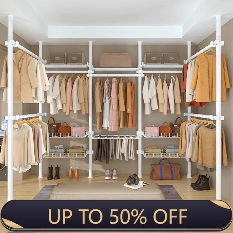 Coat Rack Floor Standing Clothes Organizer Hooks Jackets Coats Bags Hats Entrance Hall Corridor Bedroom Sturdy Furniture