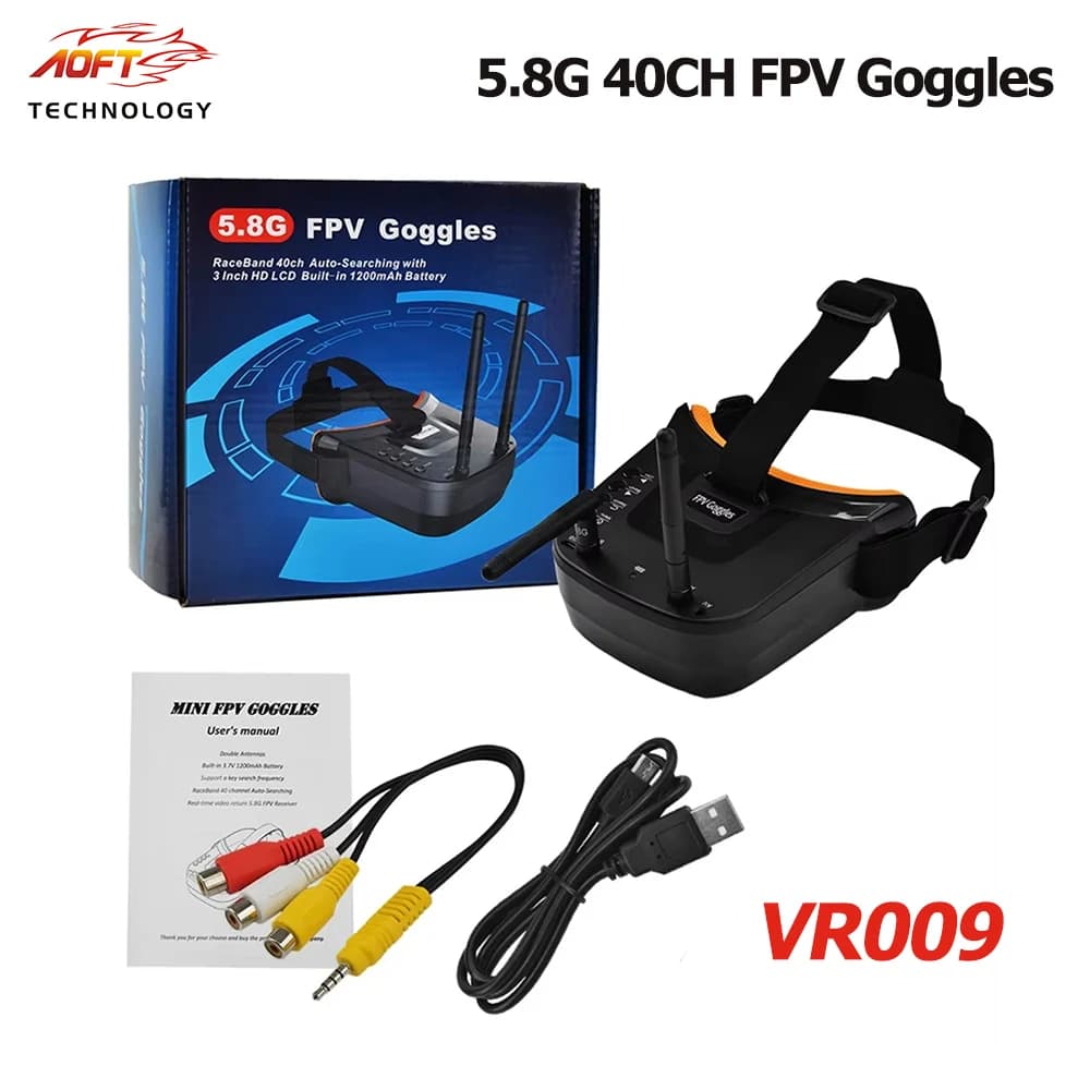 FPV VR009 3.0 inch LCD screen 480 * 320 5.8G 40CH Double antennas with automatic search Built-in battery for RC drones Quadcopter