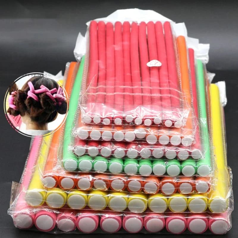 10 pcs/set rod for hair care Magic Air Hair Roller Curling Sticks Soft Hair curing Foam Twist Flexi Rods Hairs tools for Styling DIY