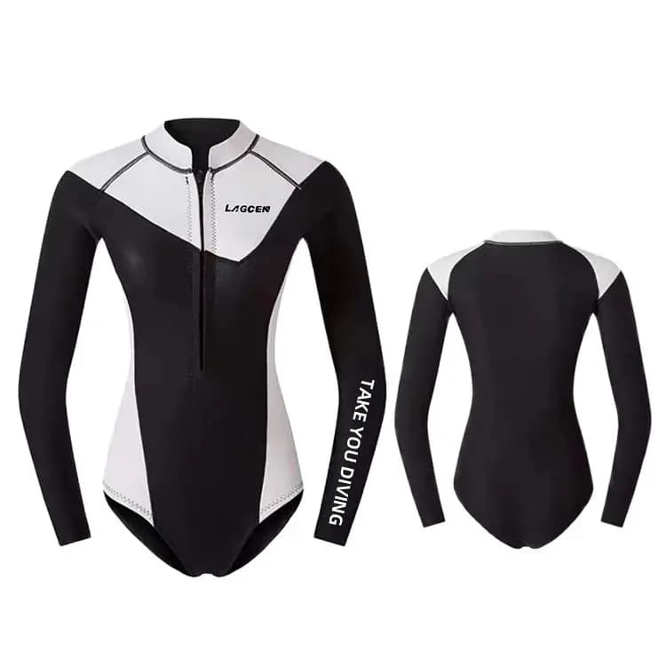 2.5MM Summer Women's Neoprene Bikini Mute and Subtle Subtle Swimwear Long Sleeved Snorkeling Swimwear Sun-proof Surfing