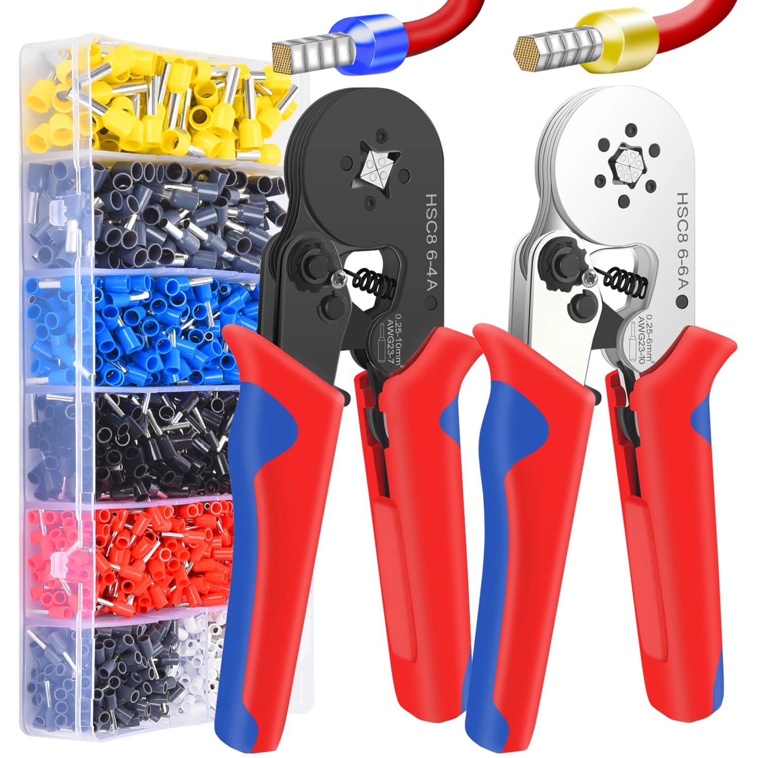 Crimping pliers Handles with toe Tools Tubular terminals HSC8 6-4 10-6 16-6 Cable Crimping Machine Domestic Electric Sets Terminal