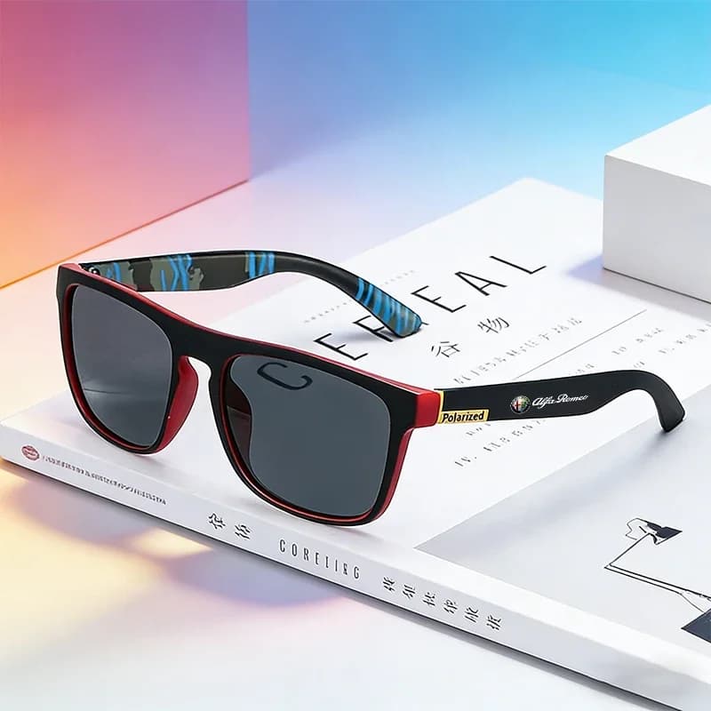 For Alfa Romeo Car Sticker Classic Square Polarized Outdoor Sports Sunglasses For Alfa Romeo 4C 159 166 Spider Giulia 156 Mito 1