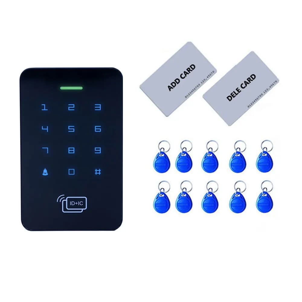 Sistema di controllo accessi con scheda a doppia frequenza RFID ID/IC/NFC Password Macchina per porta Tastiera touch retroilluminata IP67 impermeabile esterna