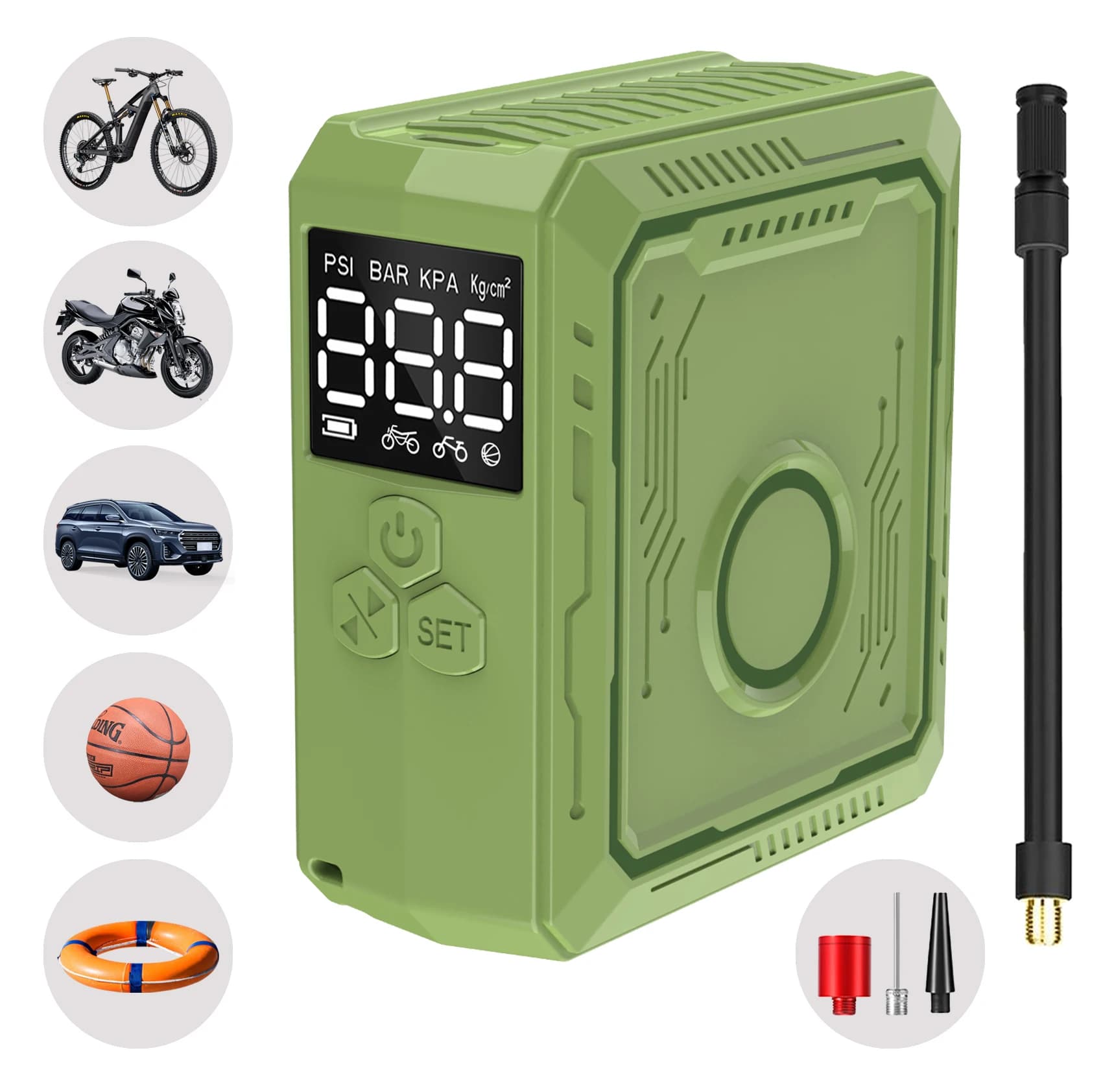 New Arrival Vehicle Tools High-pressure DC 12V Digital Handheld Tire Inflator Mini Electric Bike Pump Portable Air Pump