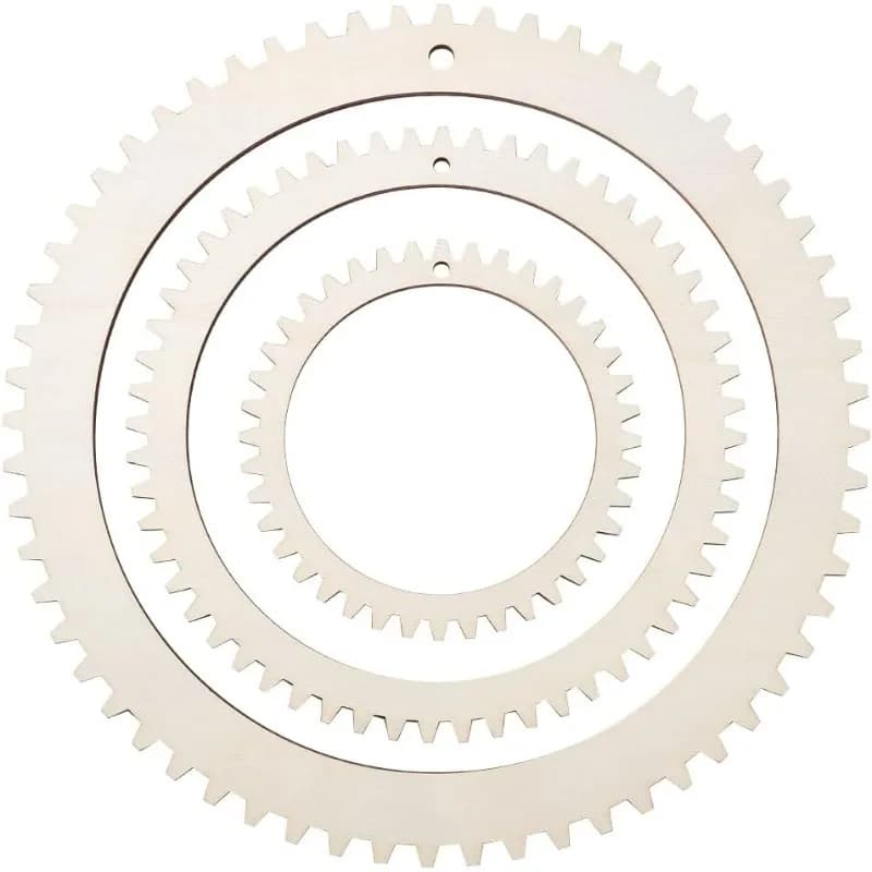 3 Sizes Wooden Weaving Loom Kit 5/7.8/11 inch Round Gear Shape DIY Weaving Loom for Hanging Decor Woven Tapestry Knitted