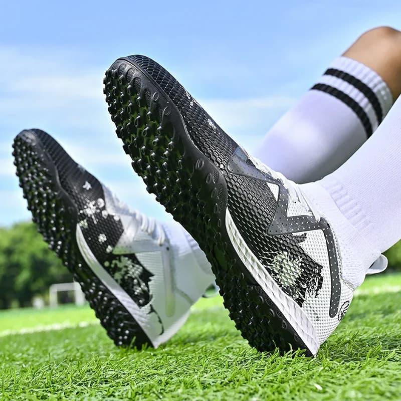 New TF football shoes for men, original, high quality, anti-slip, indoor, ultra-light and breathable, with ankle support