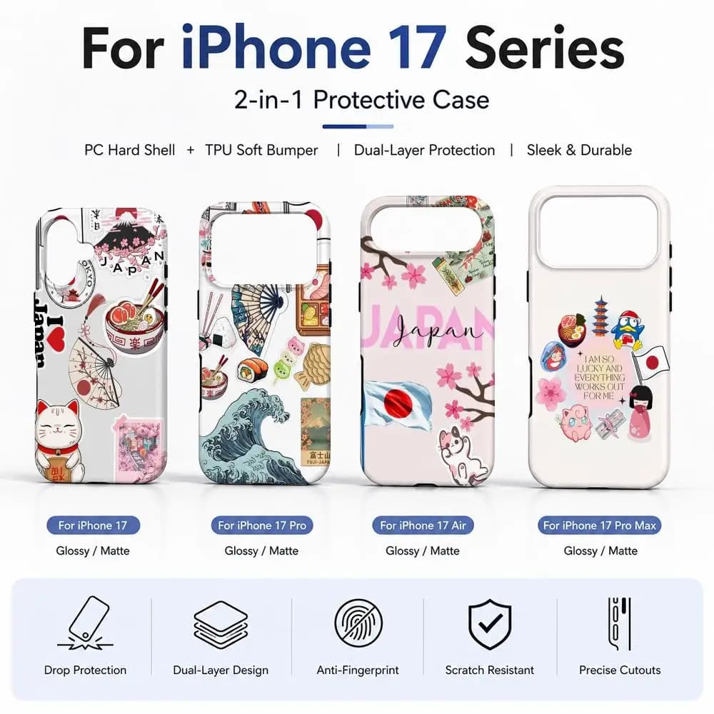 Japan Tokyo Osaka Kanagawa Label Phone Case Film material Shell FOR IPhone 17 16 15 14 12 17Air 16e 13 Pro MAX 16Plus Cover