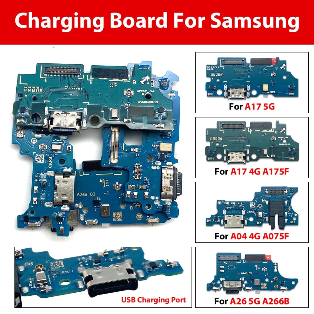 Per Samsung A25 A35 A55 A16 A17 A26 A56 A26 5G A06 A07 4G Porta USB di Ricarica Mic Dock Scheda del Connettore Cavo Della Flessione Parti di Riparazione