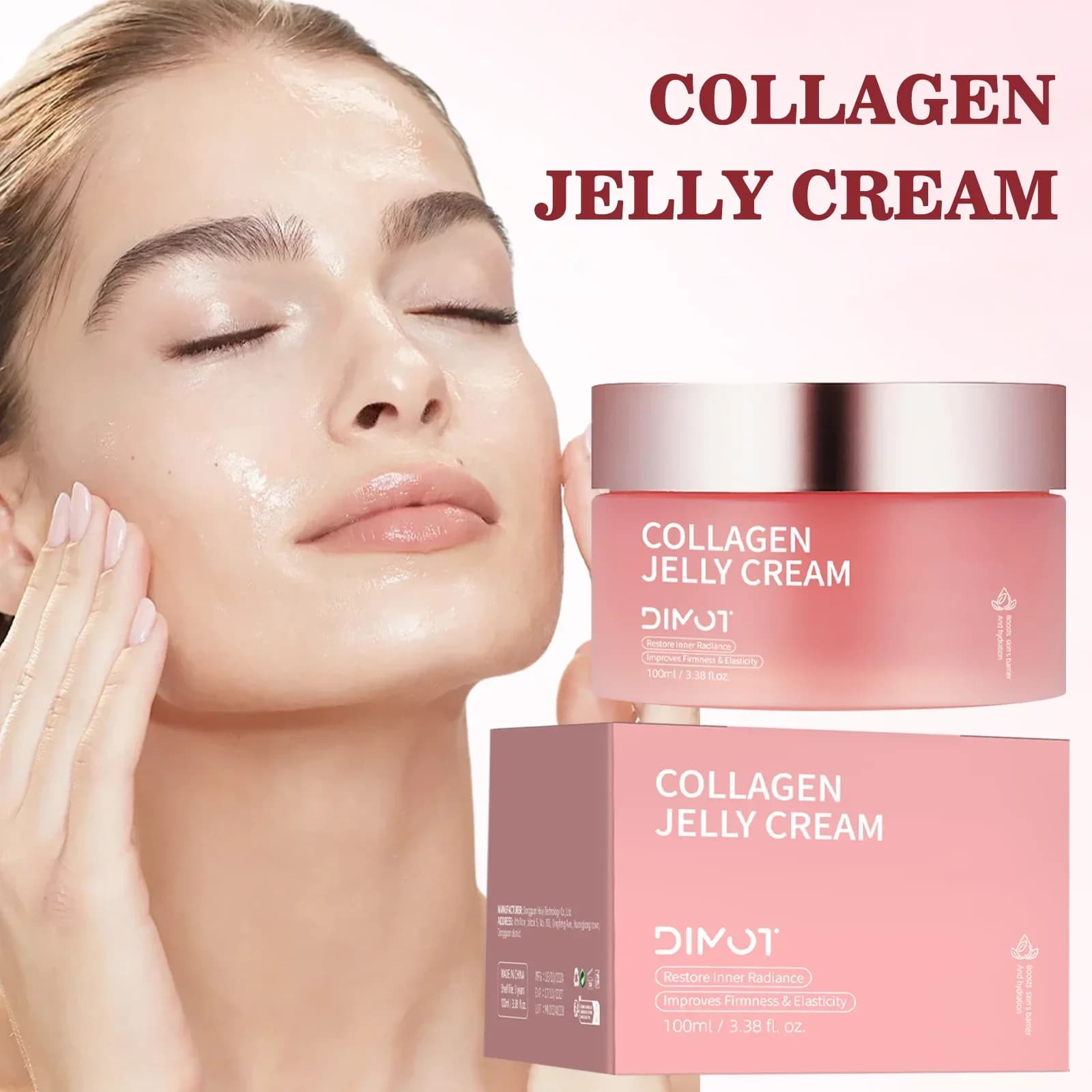 100 ml Niacinamide and hydrolyzed collagen gelatine Cream Strengthens the skin barrier that lightens and moisturizes Easy to absorb