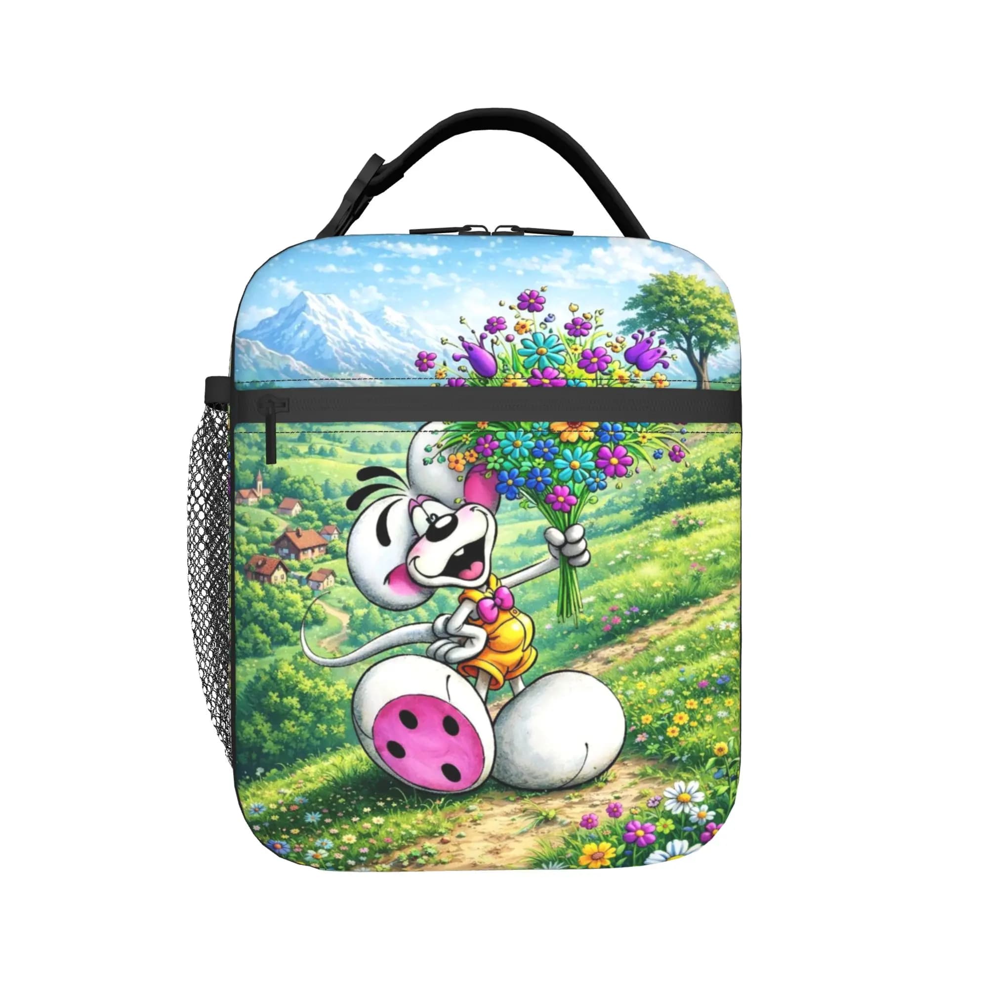 Borsa termica per il pranzo Diddl mouse per uomo e donna, borsa termica portatile per alimenti, contenitore termico per la scuola e l'ufficio