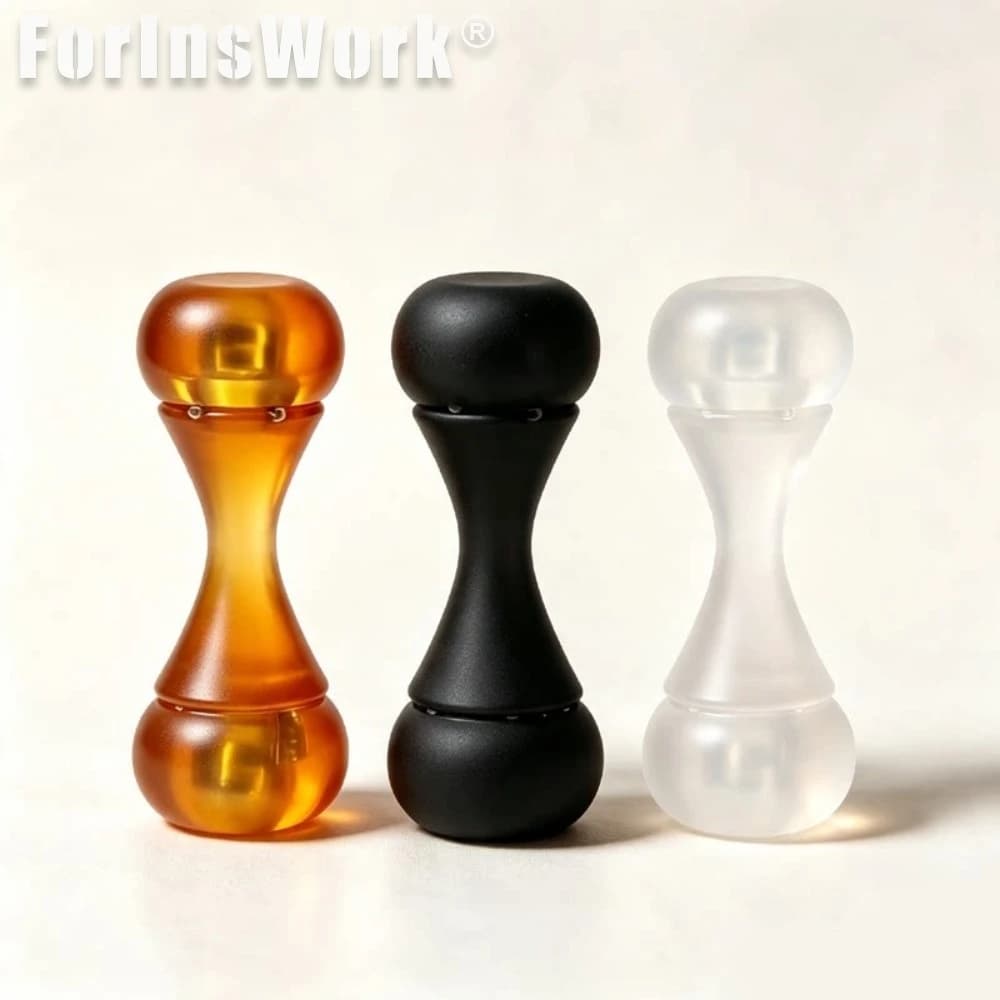 Finger‑twirl Stick Dual‑Handle Spinner Mechanical Ratchet Segmented Track Fidget Toy