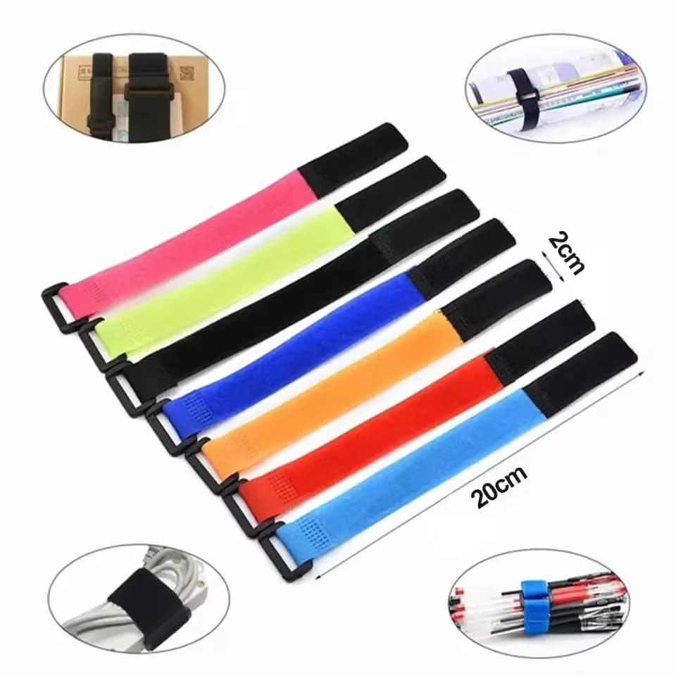 10 Pezzi Fascette per Cavi Riutilizzabili Autoadesive 15mm - 700mm, Chiusura a Strappo, Cinghia in Nylon, Organizzatore per Cavi