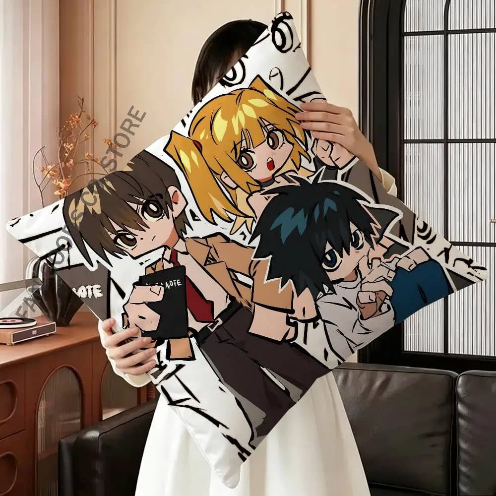 Cuscino Anime Death N-Notes per camera da letto, auto, caffetteria, soggiorno e divano, federa decorativa per cuscino
