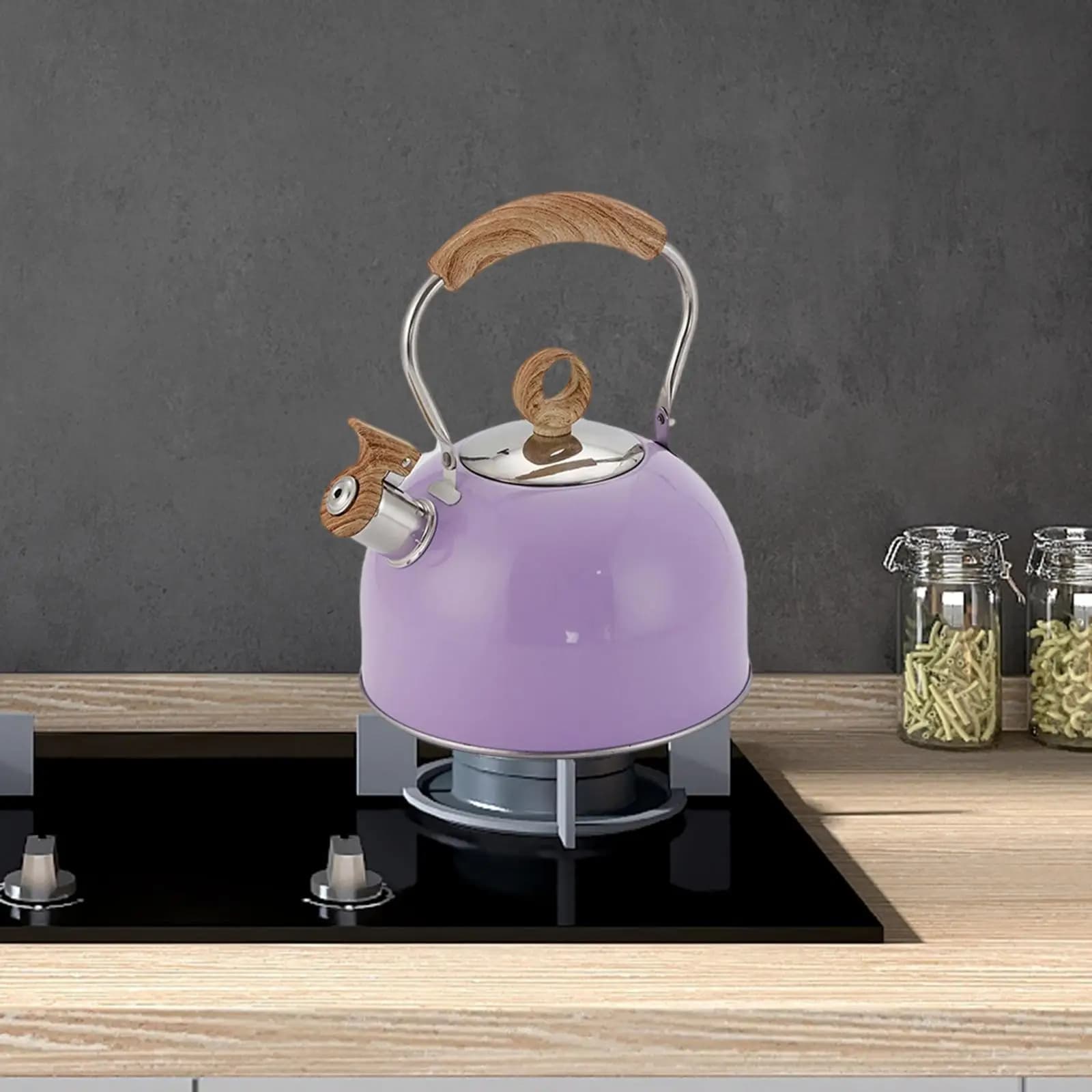Hot Plate Kettle with Skull Stainless Steel Teapot Heat-resistant handle for electric stoves and induction