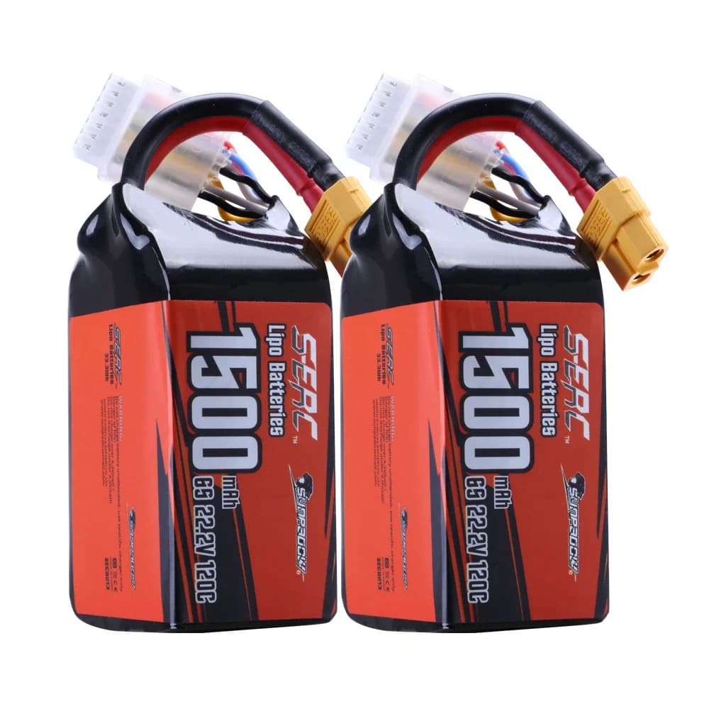 Batteria Lipo SIGP 6S 22.2V 1500mAh Batteria RC 120C Confezione morbida con connettore XT60 per RC FPV Quadcopter Aereo Elicottero Airpl