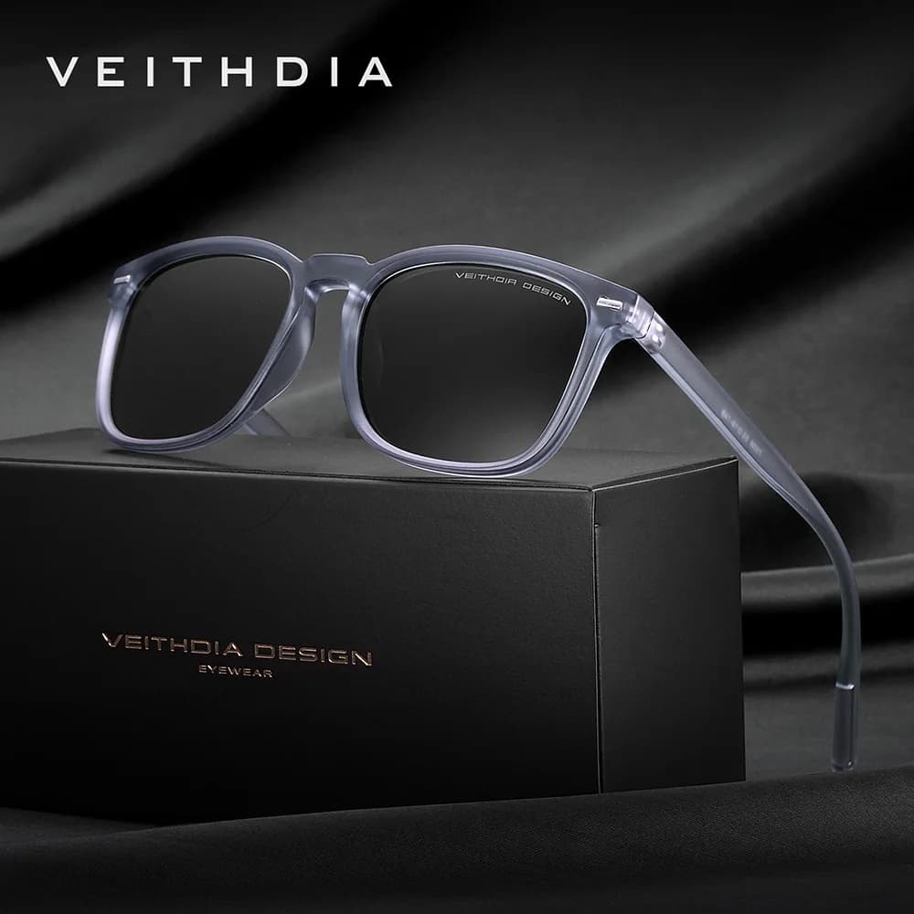 VEITHDIA Occhiali da sole polarizzati vintage alla moda per uomo e donna per protezione UV400 Nuovo stile di occhiali da sole fotocromatici 7508