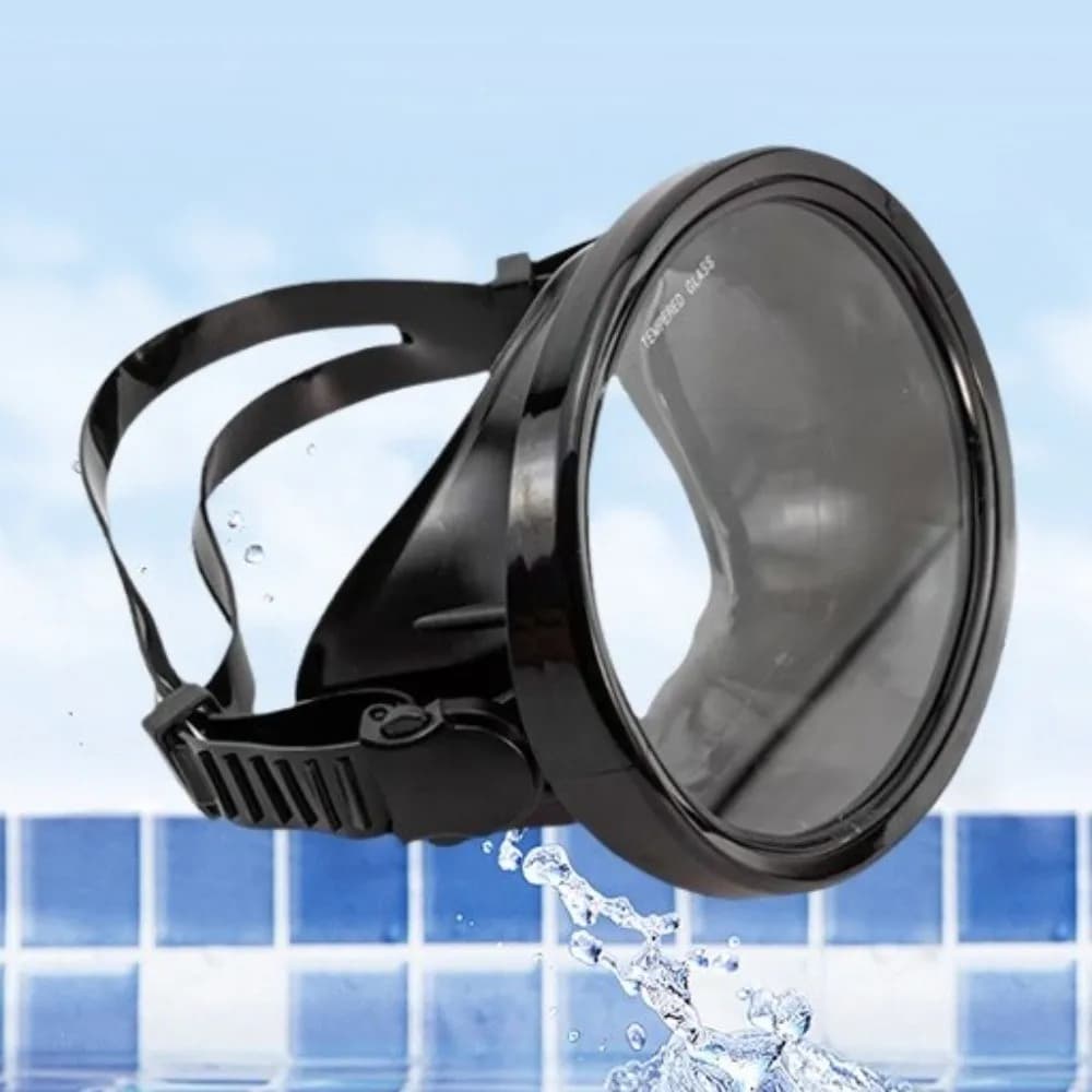 Sports Masks PVC Fisherman's Goggles Waterproof Tempered Glass Diving Mask Oval Shape Adjustable Dive Set Equipment Swimming